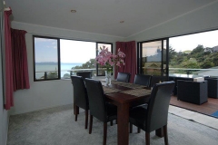 Dining room, with a view over Doubtless Bay