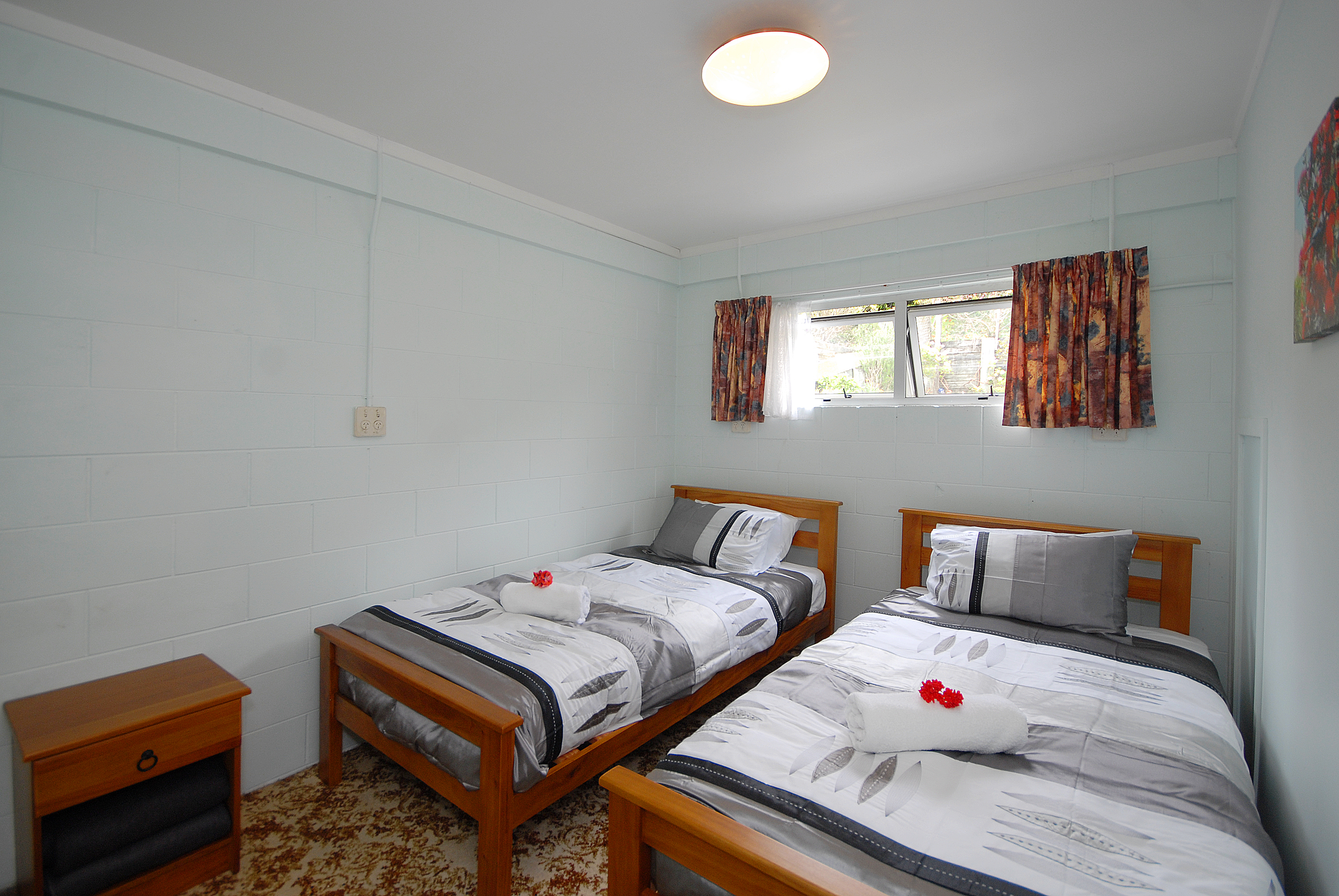 Downstairs bedroom, 2 king single beds