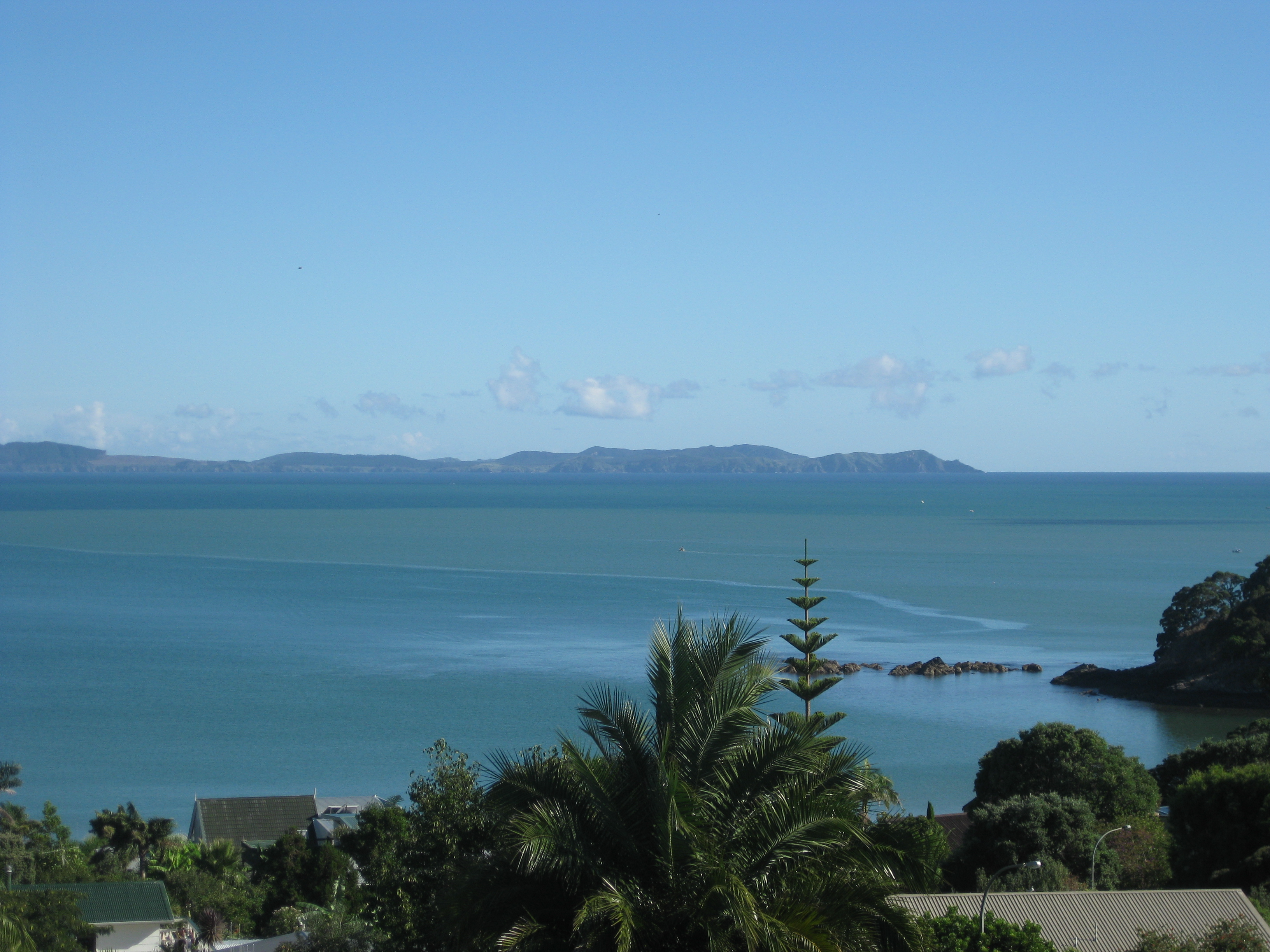 View from the deck of 3Kupe. You can see the fish jumping...