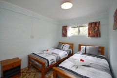 Downstairs bedroom, 2 king single beds